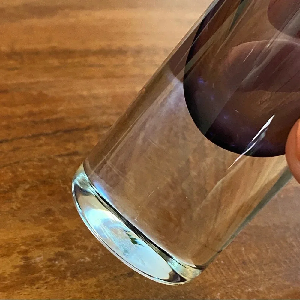 Vintage Krosno Polish Crystal Purple Bud Vase in Purple